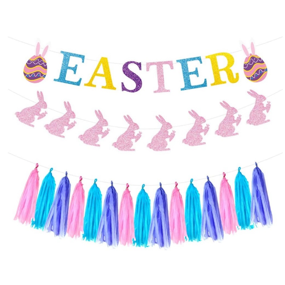 Happy Easter Banner Easter Party Decorations